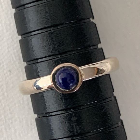 Studio Barse Sterling Silver 925 Lapis Lazuli Minimalist Petite Ring - Picture 5 of 5